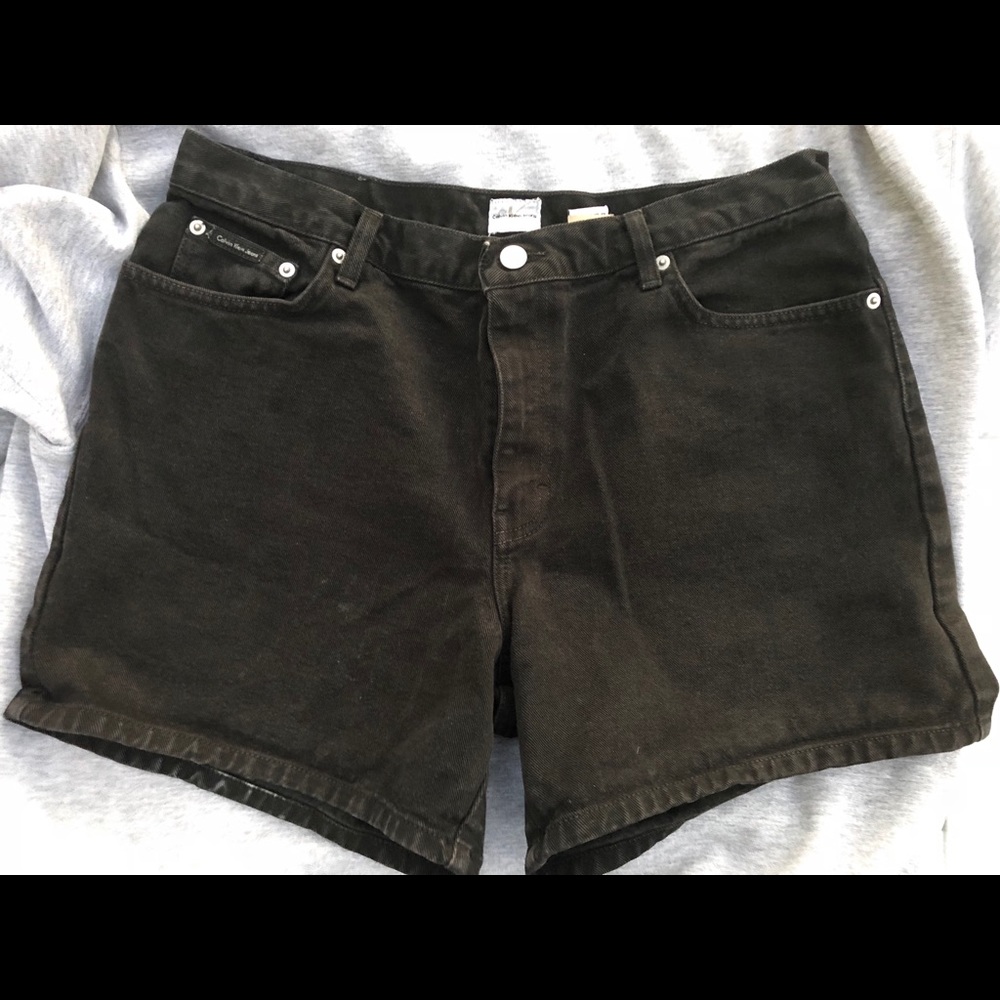 Calvin Klein high waisted vintage black shorts
